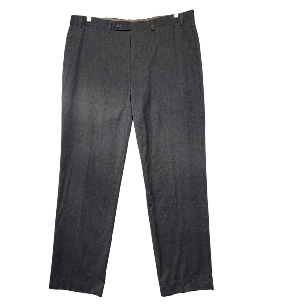 Lauren Ralph Lauren Mens Gray 100% Wool Dress Pants 38W x 32L Flat Front Pant